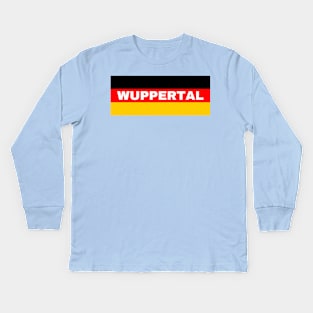 Wuppertal City in German Flag Kids Long Sleeve T-Shirt